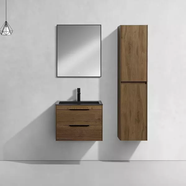 Мебель для ванной подвесная Vincea Chiara 2D 60 TOak раковина чёрная 44070₽