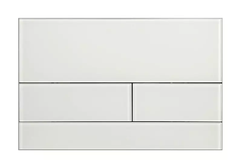 Кнопка смыва «AQUAme» AQM4116W стекло белая