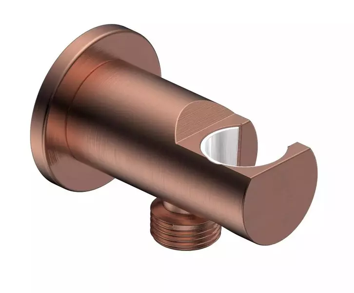 Подключение для душевого шланга AQUAme Siena AQM8714BC с держателем для лейки шлифованная медь 6600₽