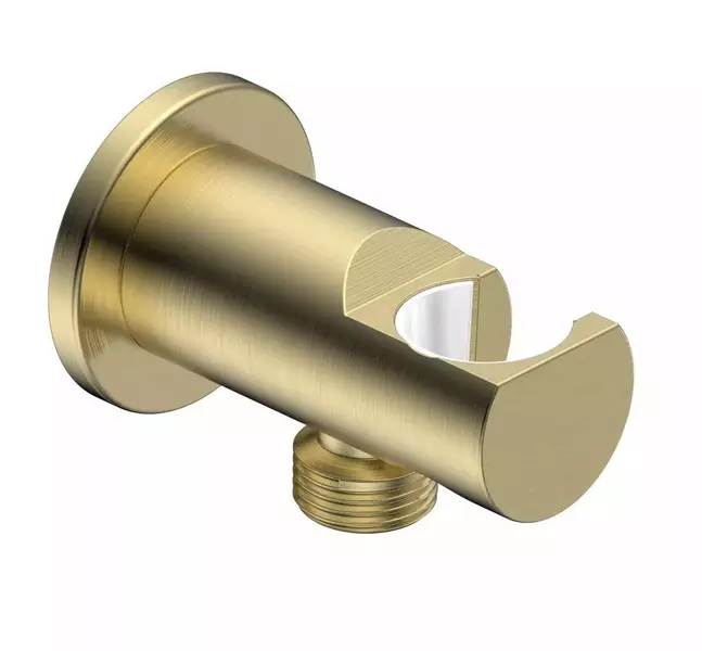 Подключение для душевого шланга AQUAme Siena AQM8714BG с держателем для лейки шлифованное золото 6600₽