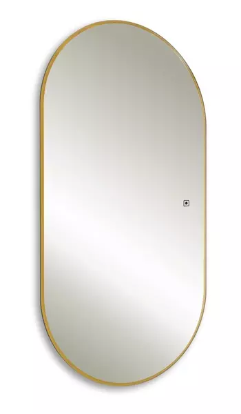 Зеркало AQUAme 55105 с сенсорным выключателем с подсветкой и подогревом золото универсальное 13500₽