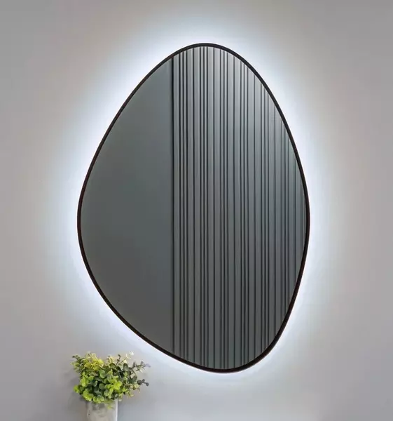 Зеркало AQUAme 6085 с сенсорным выключателем с подсветкой чёрное универсальное 9000₽