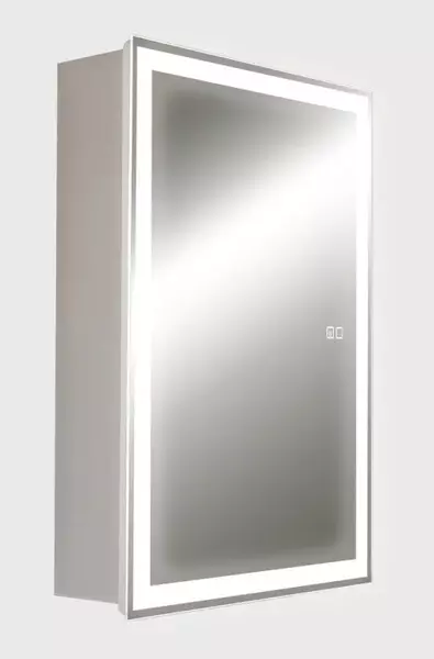 Зеркальный шкаф AQUAme AQM9201 6080 с сенсорным выключателем с подсветкой белый универсальный 15300₽