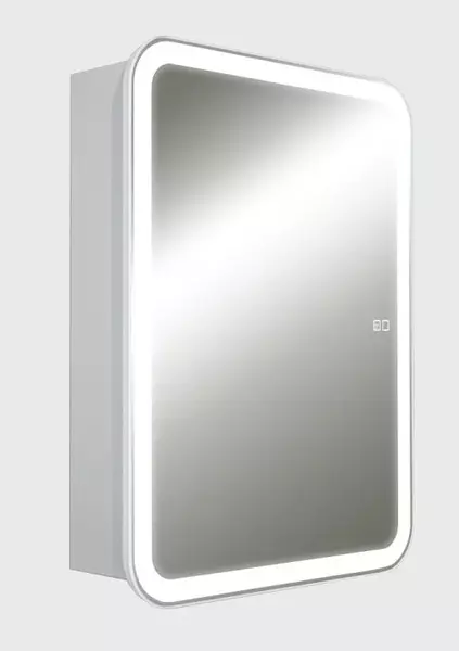 Зеркальный шкаф AQUAme AQM9202 6080 с сенсорным выключателем с подсветкой белый универсальный 15500₽