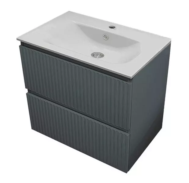 Тумба с раковиной Terminus Ватикан 100 с 2 ящиками Оптима 100 подвесная серый шёлк 65109₽