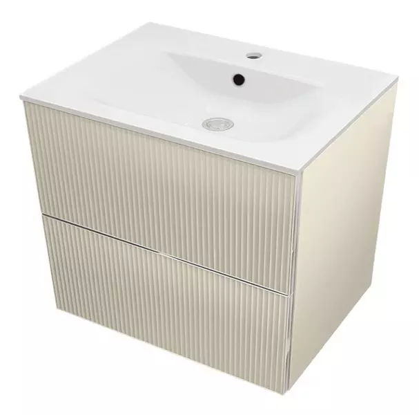 Тумба с раковиной Terminus Евромикс 100 с 2 ящиками Оптима 100 подвесная айвари 76109₽