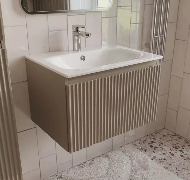 Тумба с раковиной Terminus Сицилия 60 с 1 ящиком Оптима 60 подвесная капучино 40579₽