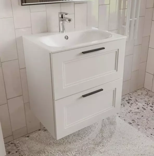 Тумба с раковиной Terminus Классик 60 с 2 ящиками Оптима 60 подвесная белая 54549₽