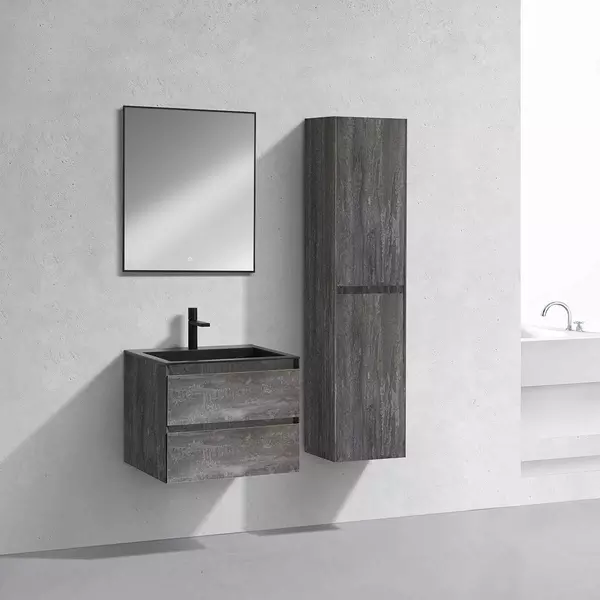 Мебель для ванной подвесная Vincea Luka 60 с 2 ящиками GStone раковина чёрная 41700₽