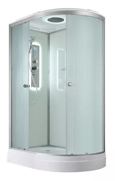 Душевая кабина AvaCan D2012L LED 12080 низкий поддон матоваябелая с гидромассажем с электрикой левая 63750₽