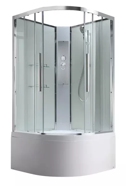 Душевая кабина AvaCan EM5080 NT 8080 высокий поддон прозрачнаябелая без крыши 61500₽