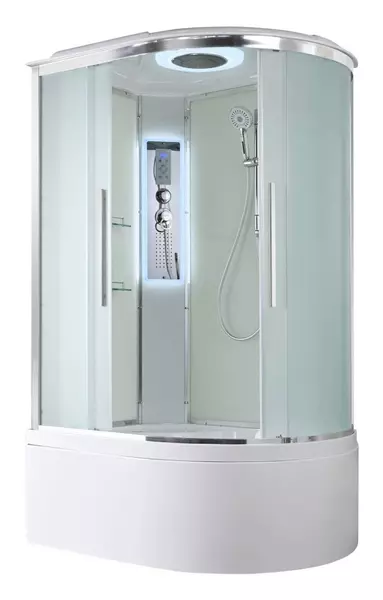 Душевая кабина AvaCan EM5912L LED 12090 высокий поддон матоваябелая с гидромассажем с электрикой левая 78350₽