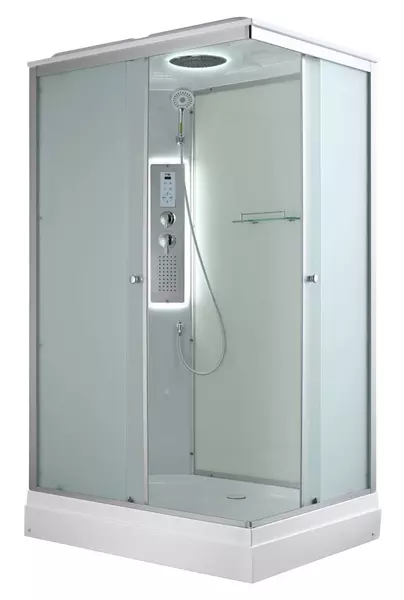 Душевая кабина AvaCan CK2810 LED 10080 низкий поддон матоваябелая с гидромассажем с электрикой универсальная 55550₽