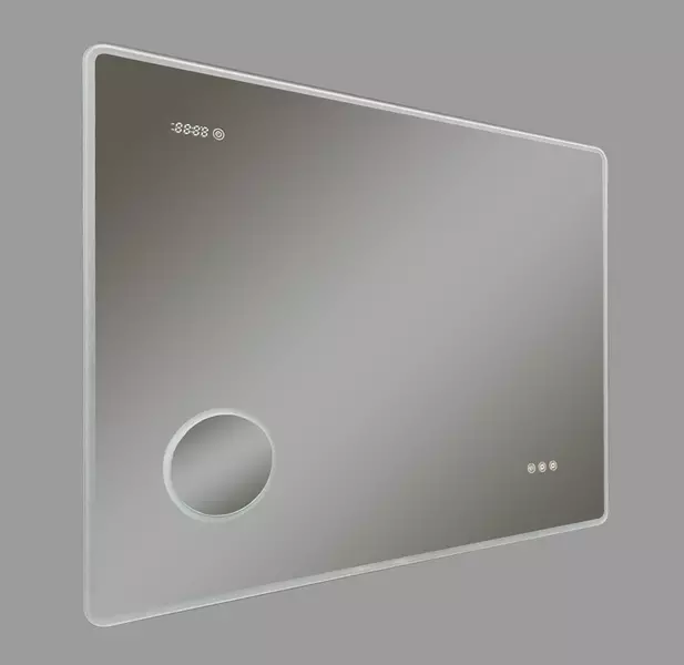 Зеркало «Ukko» Denali 100/80 с сенсорным выключателем с часами с подсветкой