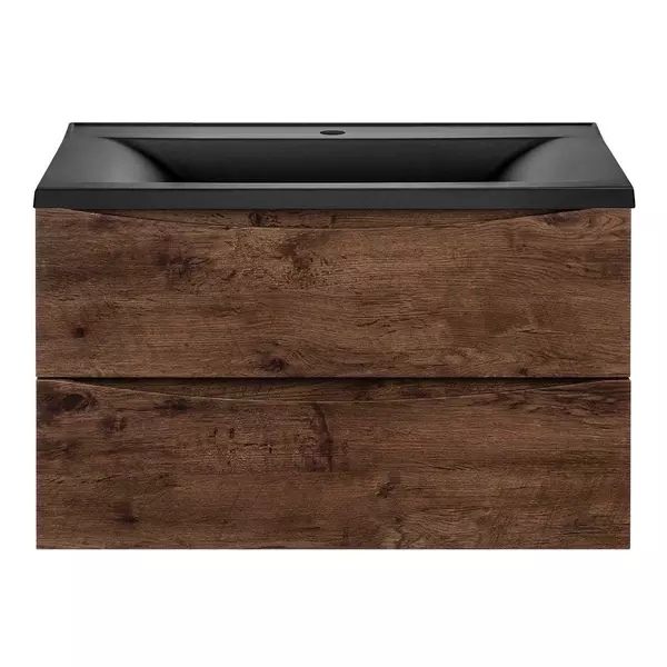 Тумба с раковиной Vincea Mia 75 7545 черная подвесная RWood 36260₽