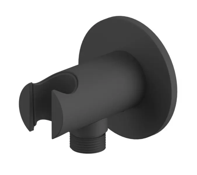 Подключение для душевого шланга «Whitecross» Y Y1015BL с держателем для лейки чёрное матовое