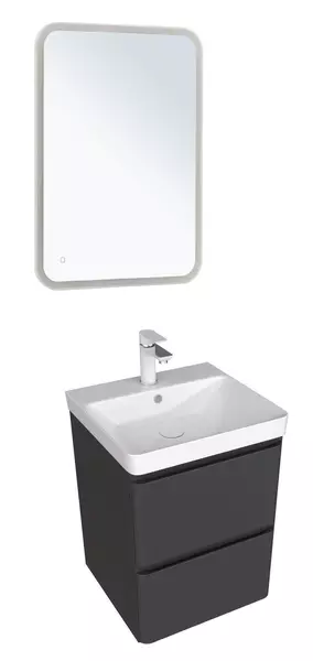 Мебель для ванной подвесная Aquanet Эмбер 50 чёрный матовый 37105₽