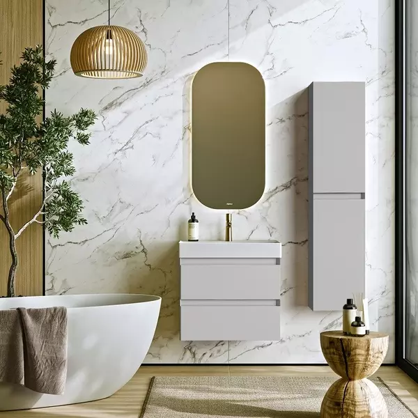 Мебель для ванной подвесная Aqwella Geometria 65 серый туман 53221₽