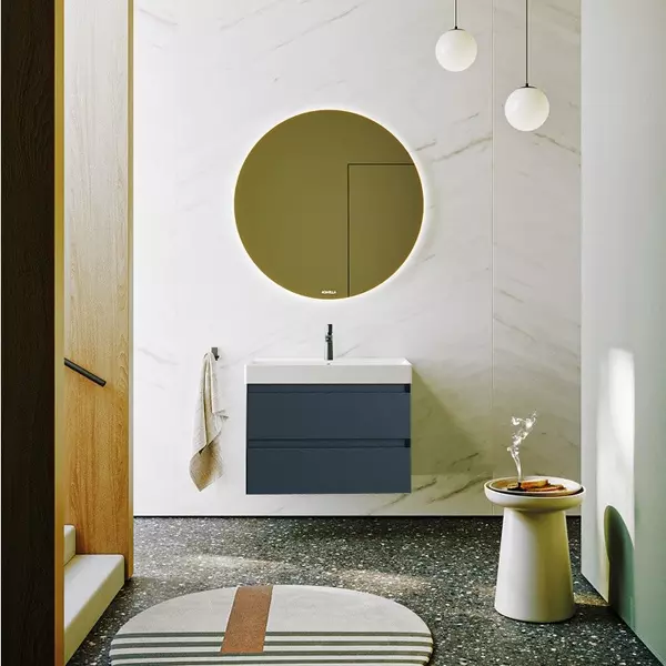 Мебель для ванной подвесная Aqwella Geometria 81 с ящиками серый 57818₽