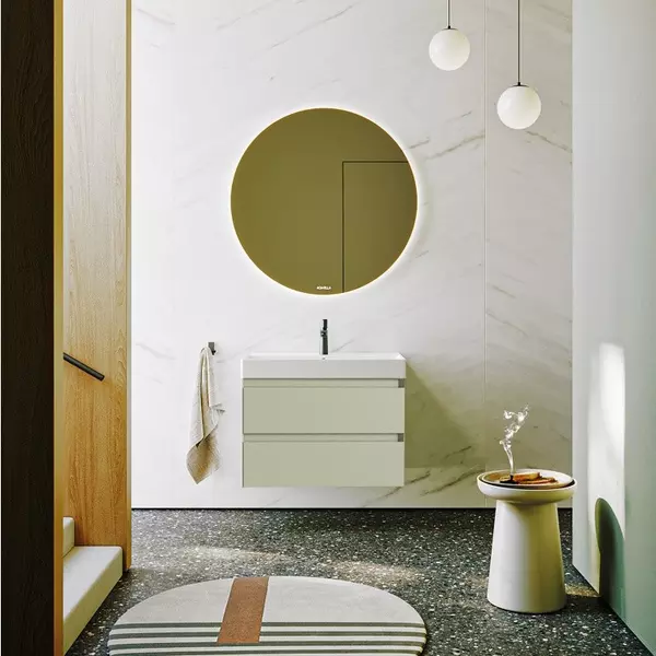 Мебель для ванной подвесная Aqwella Geometria 81 с ящиками шалфей зелёный 57818₽