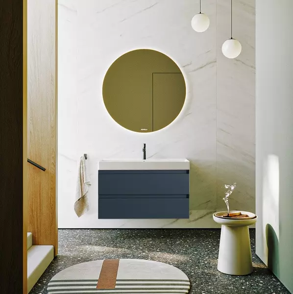 Мебель для ванной подвесная Aqwella Geometria 100 с ящиками серая 66855₽