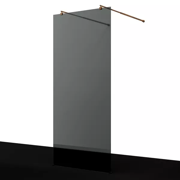 Душевая перегородка «WasserKRAFT» Vechte 60W46RG-TG 110/200 тонированная/розовое золото