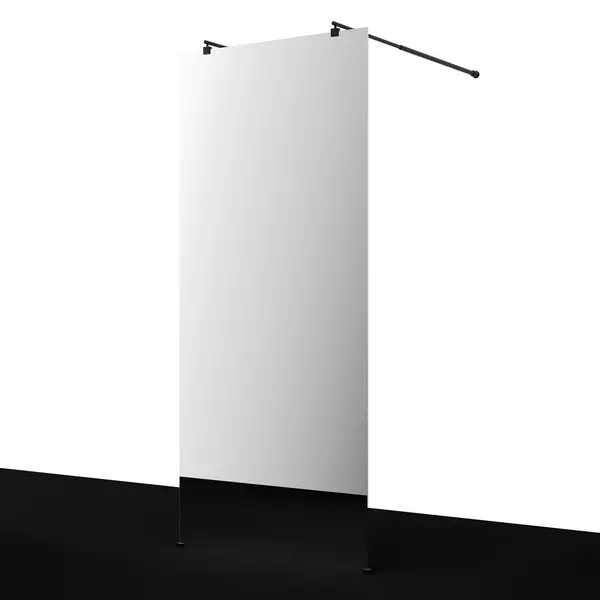 Душевая перегородка «WasserKRAFT» Vechte 60W46MB-MR 110/200 зеркальная/чёрная