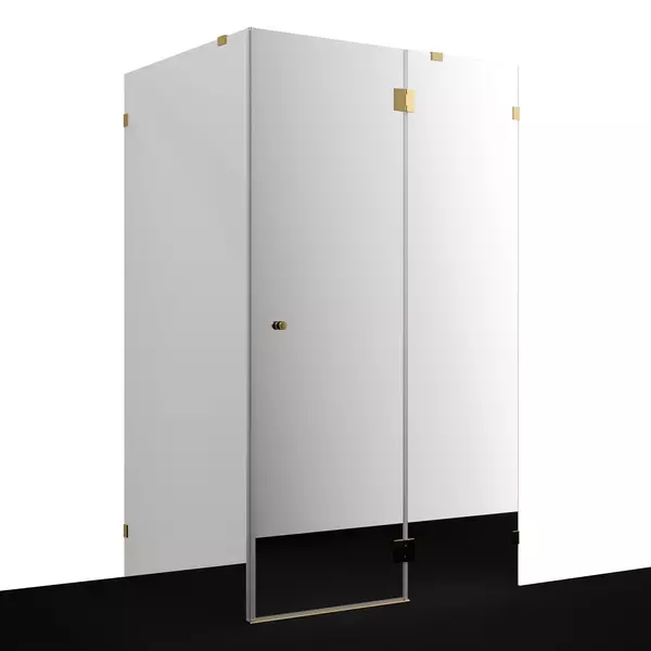 Душевой угол-ограждение WasserKRAFT Ems 76H07R-MR 12090 прямоугольный зеркальныйзолото без поддона правый 154380₽