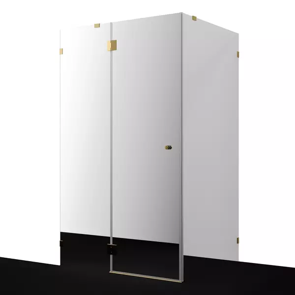 Душевой угол-ограждение WasserKRAFT Ems 76H10L-MR 120100 прямоугольный зеркальныйзолото без поддона левый 158220₽