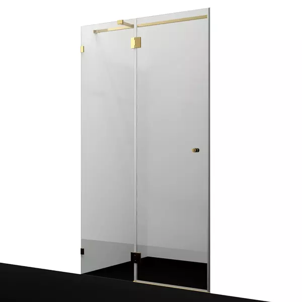 Душевая дверь WasserKRAFT Ems 76H05 120200 прозрачнаязолото без поддона универсальная 83470₽