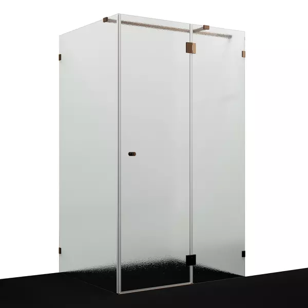 Душевой угол-ограждение WasserKRAFT Paar 88H07R-TXG 12090 прямоугольный текстурныйрозовое золото без поддона правый 116920₽