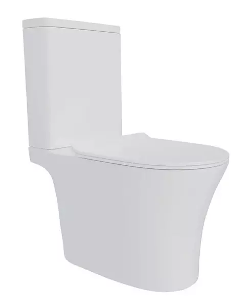 Унитаз компакт безободковый Corpa Nera Donelli S CN40810 белый с сиденьем дюропласт с микролифтом белое 18300₽