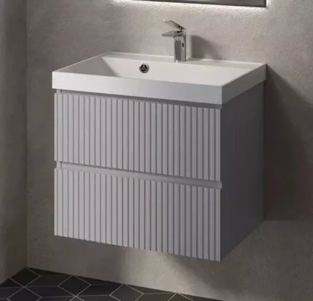 Тумба с раковиной «AQUAme» S1 60 (Астория 60) подвесная серая