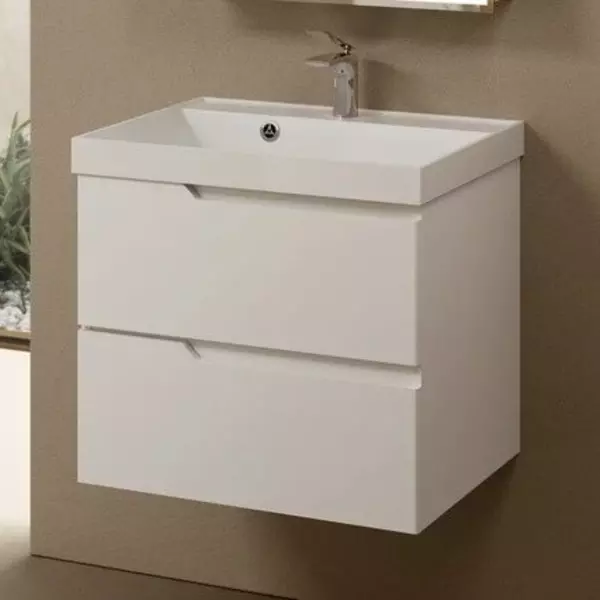 Тумба с раковиной «AQUAme» S3 60 (Астория 60) подвесная белая глянцевая