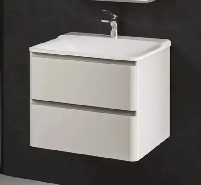 Тумба с раковиной «AQUAme» S4 60 (Solo 60) подвесная белая глянцевая