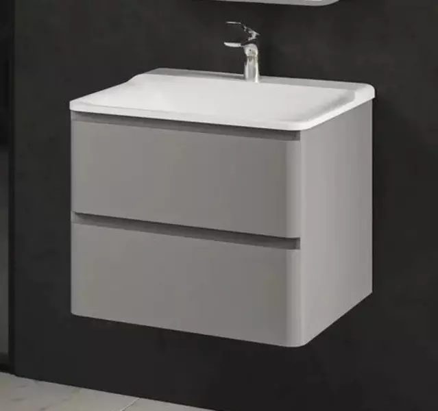 Тумба с раковиной «AQUAme» S4 60 (Solo 60) подвесная серая