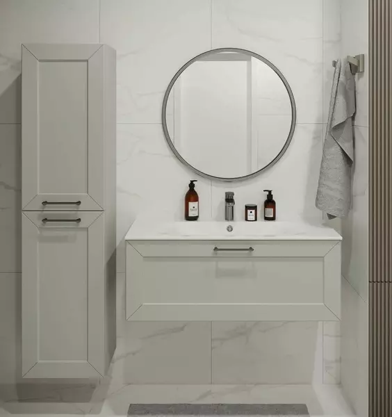 Мебель для ванной Terminus Виктория 120 с 1 ящиком подвесная белая 94556₽