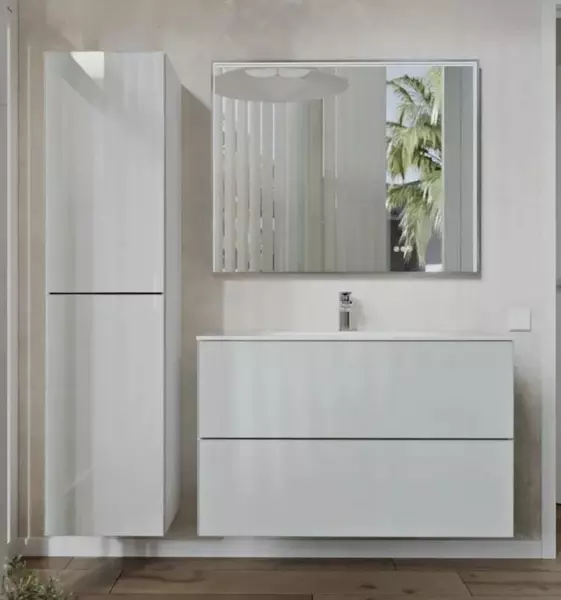 Мебель для ванной Terminus Вега 100 с 2 ящиками подвесная белая 107118₽
