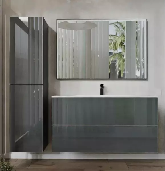 Мебель для ванной Terminus Вега 120 с 2 ящиками подвесная графит 119834₽