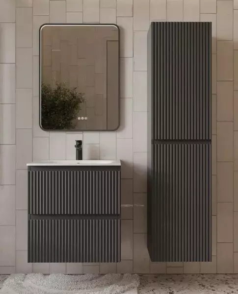 Мебель для ванной Terminus Сицилия 60 с 2 ящиками подвесная графит 79706₽