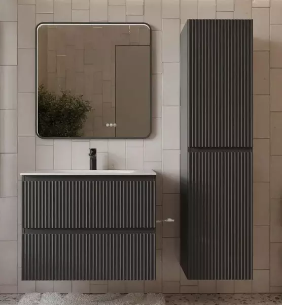 Мебель для ванной Terminus Сицилия 80 с 2 ящиками подвесная графит 90772₽