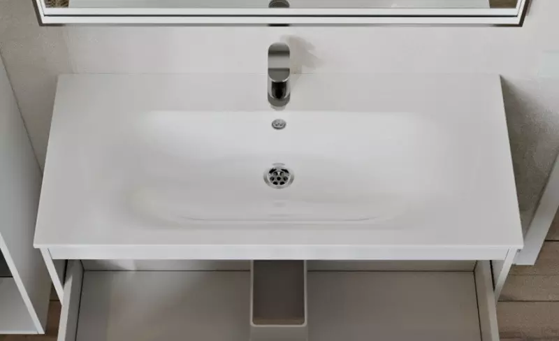 Раковина Terminus Оптима 100 литьевой мрамор белая 19670₽