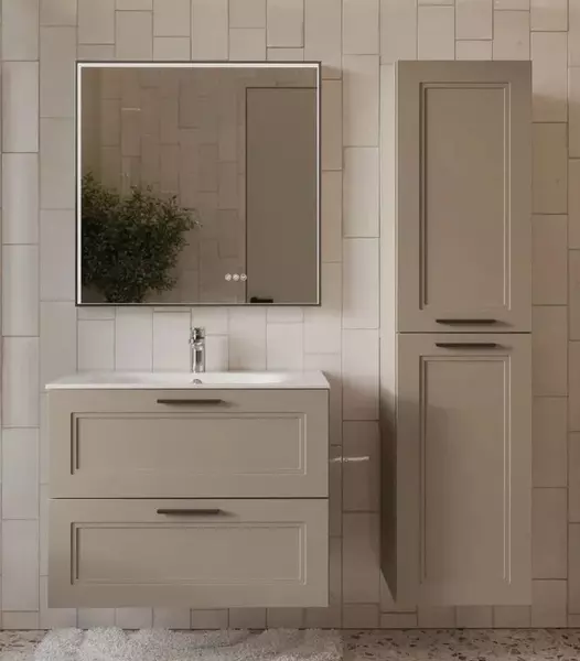 Мебель для ванной Terminus Классик 80 с 2 ящиками подвесная капучино 93412₽