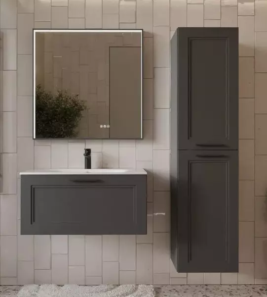 Мебель для ванной «Terminus» Классик 80 с 1 ящиком подвесная графит