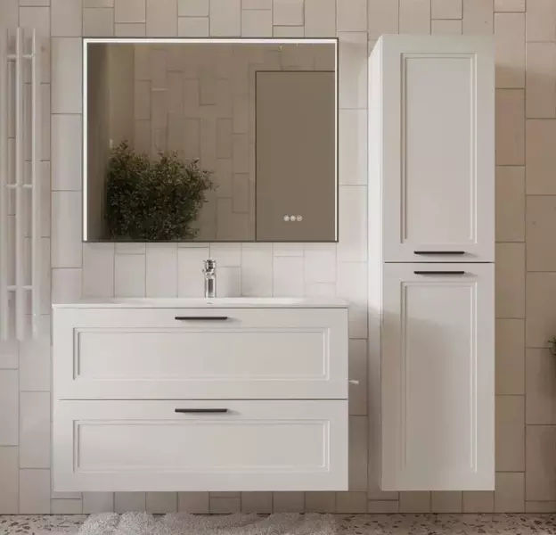 Мебель для ванной «Terminus» Классик 120 с 2 ящиками подвесная белая