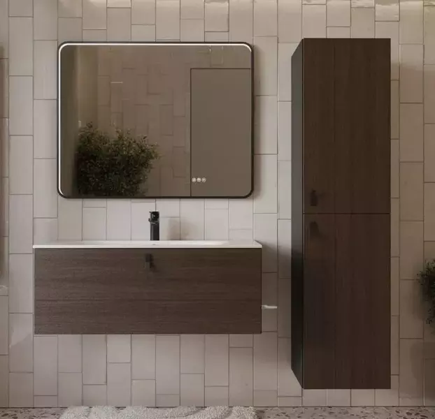 Мебель для ванной «Terminus» Контур 100 с 1 ящиком подвесная венге/графит