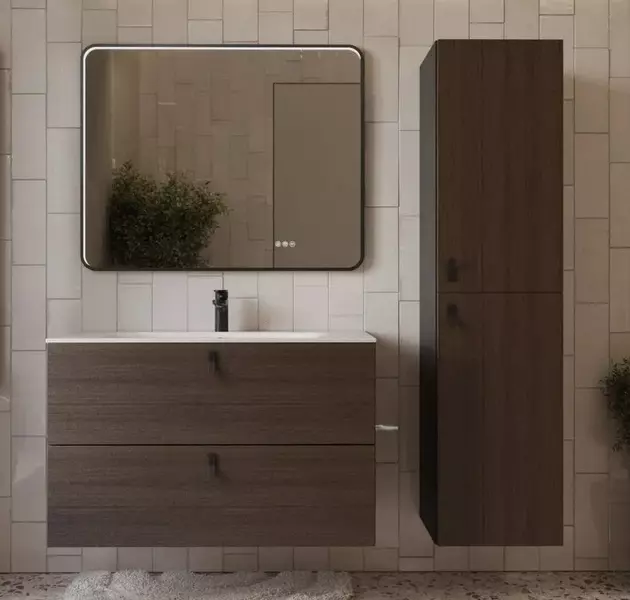 Мебель для ванной Terminus Контур 120 с 2 ящиками подвесная венгеграфит 118954₽