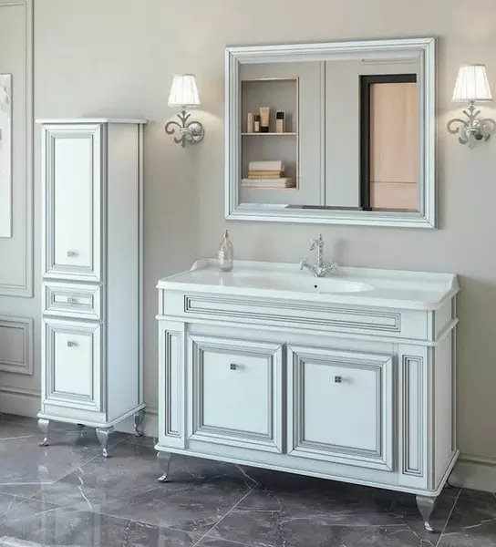 Мебель для ванной «Caprigo» Фреско 120 bianco alluminio