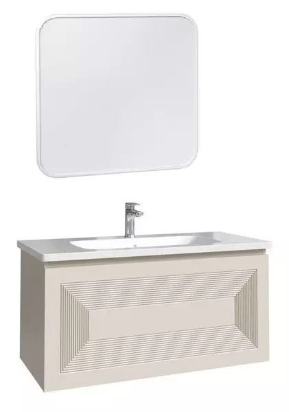 Мебель для ванной подвесная «Caprigo» Модо Кварта 100 беж лайт