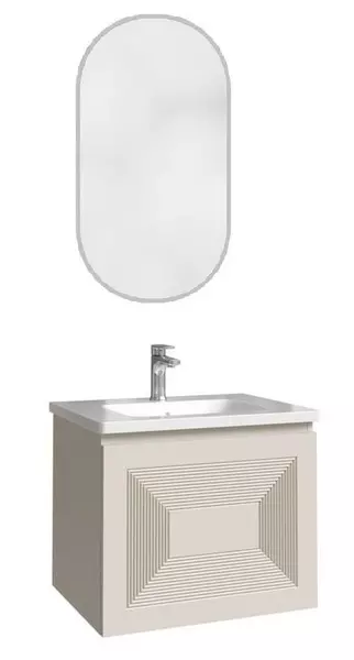 Мебель для ванной подвесная «Caprigo» Модо Кварта 60 беж лайт